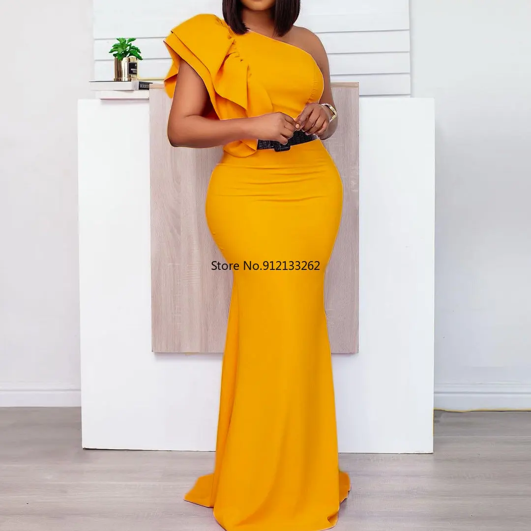 

Африканские платья для женщин, летнее Африканское женское платье с коротким рукавом, однотонное длинное платье из полиэстера, платье макси,...