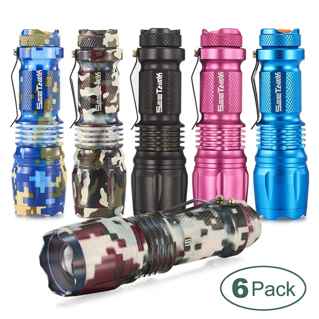 

Mini Flashlight Handheld LED Light Outdoor Camping Hiking Portable Zoom Torch Aluminum Alloy Case