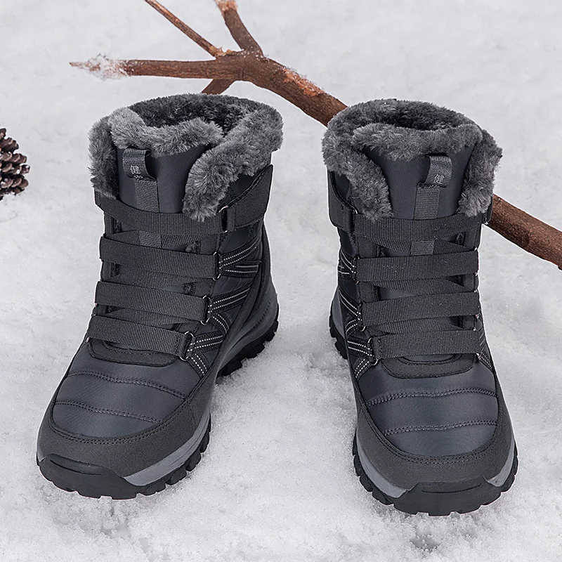 Молодежные зимние популярные термозимние походные кроссовки сохраняющие тепло