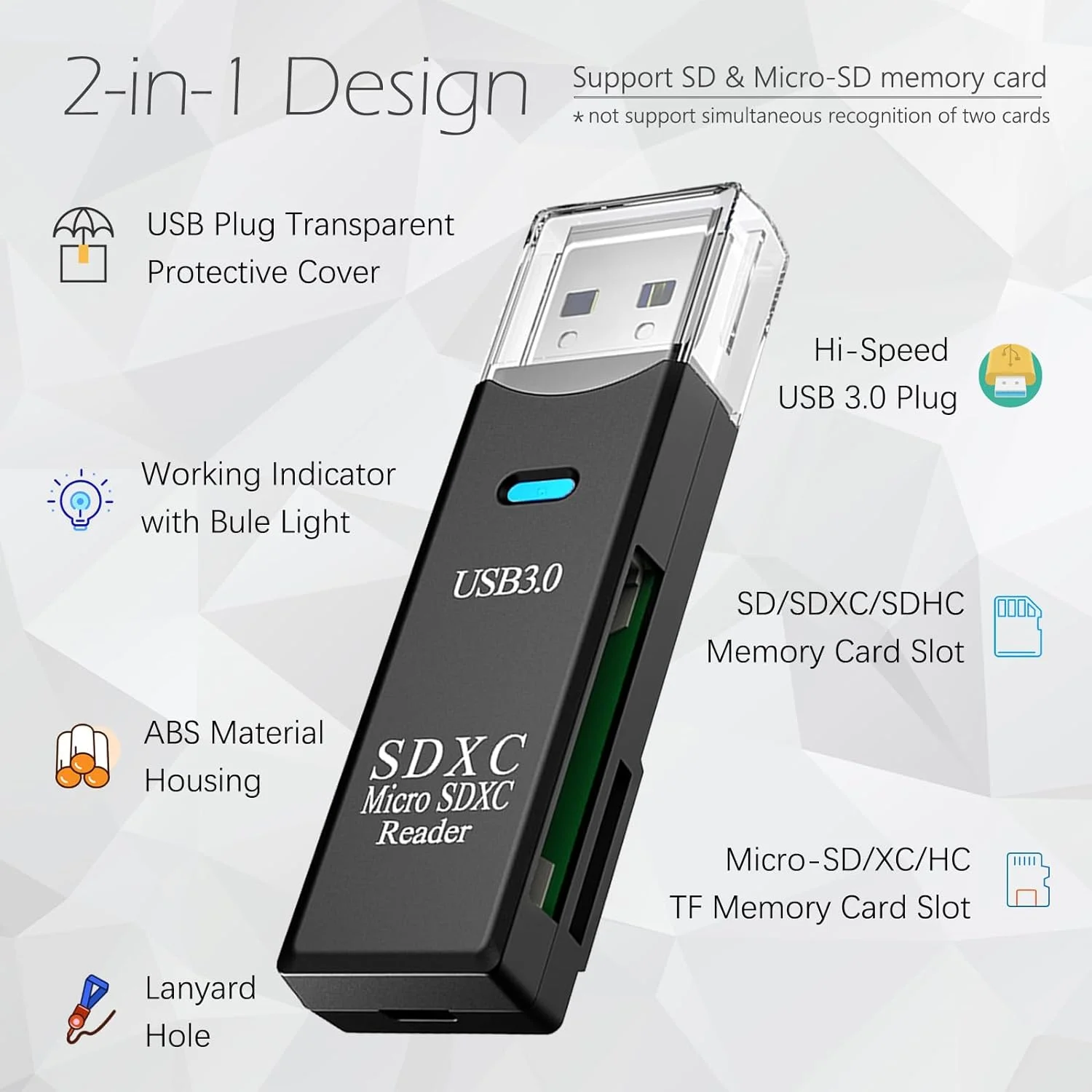 Устройство для чтения карт Micro sd USB 3 0 2 в 1