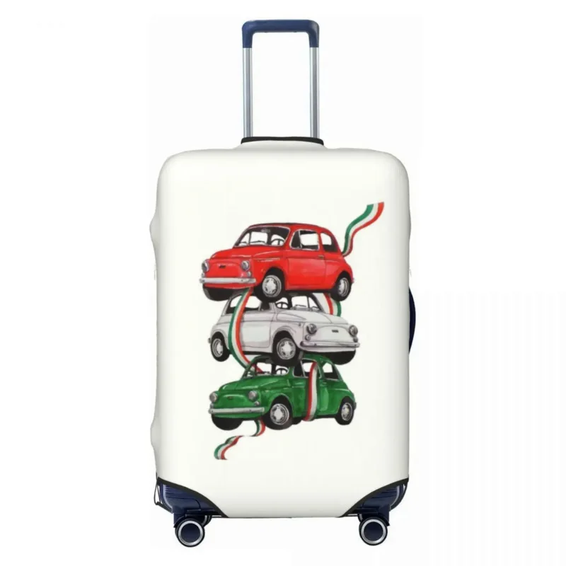 

Custom Vintage Italy Flag Car Luggage Cover Protector Funny Italian Pride Travel Suitcase Protective Cover for 18-32 Inch