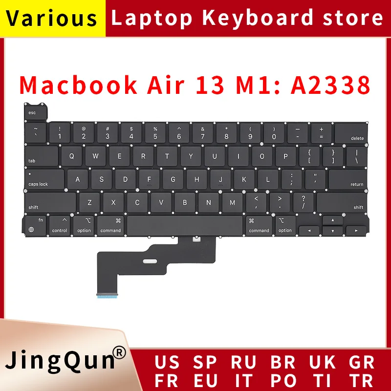 Клавиатура для ноутбука Macbook Air 13 &quotM1 A2338 US UK русский немецкий французский