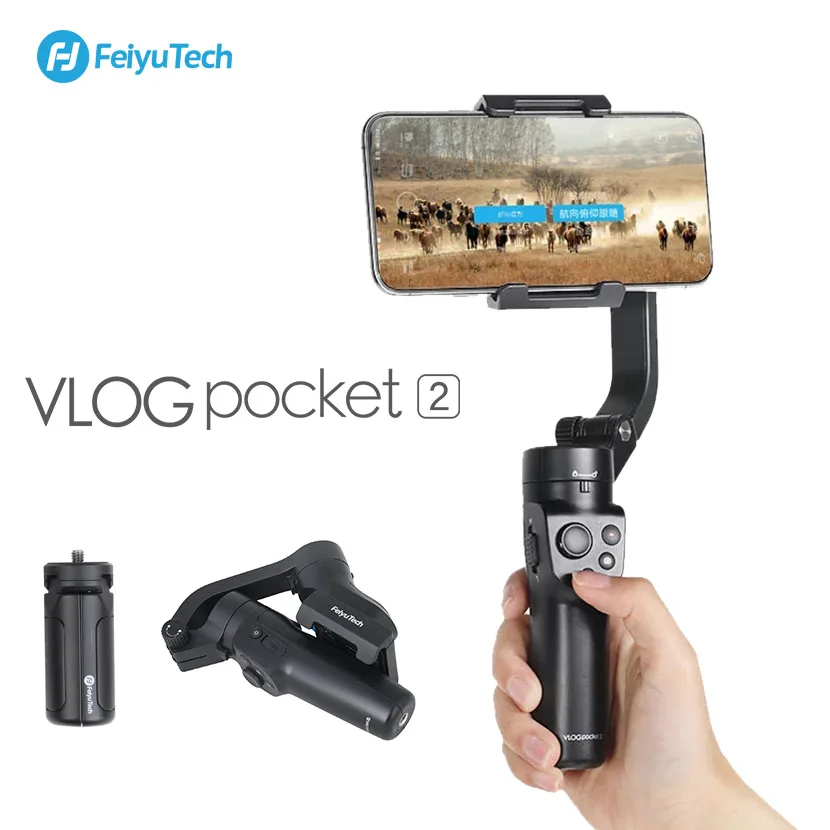 

Ручной Мини-Стабилизатор FeiyuTech Vlog Pocket 2 для смартфонов, селфи-Палка для мобильных телефонов iPhone 11 pro, Samsung, Huawei, Xiaomi