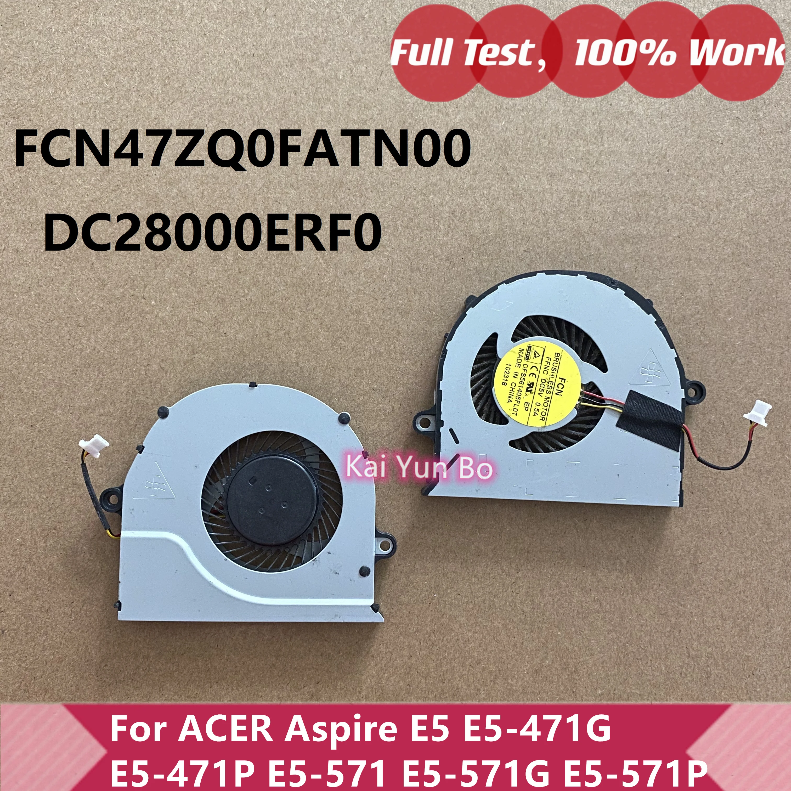 

Оригинальный вентилятор охлаждения процессора ноутбука DC28000ERF0 ACER Aspire E5 E5-471G E5-471P E5-571 E5-571G E5-571P E5-573G FCN47ZQ0FATN00