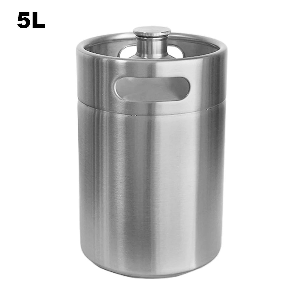 

Travel Home Brewing With Lid Mini Keg Growler Multifunction Beer Making Canteen Party Supplies Barware Summer Kitchen Crafts
