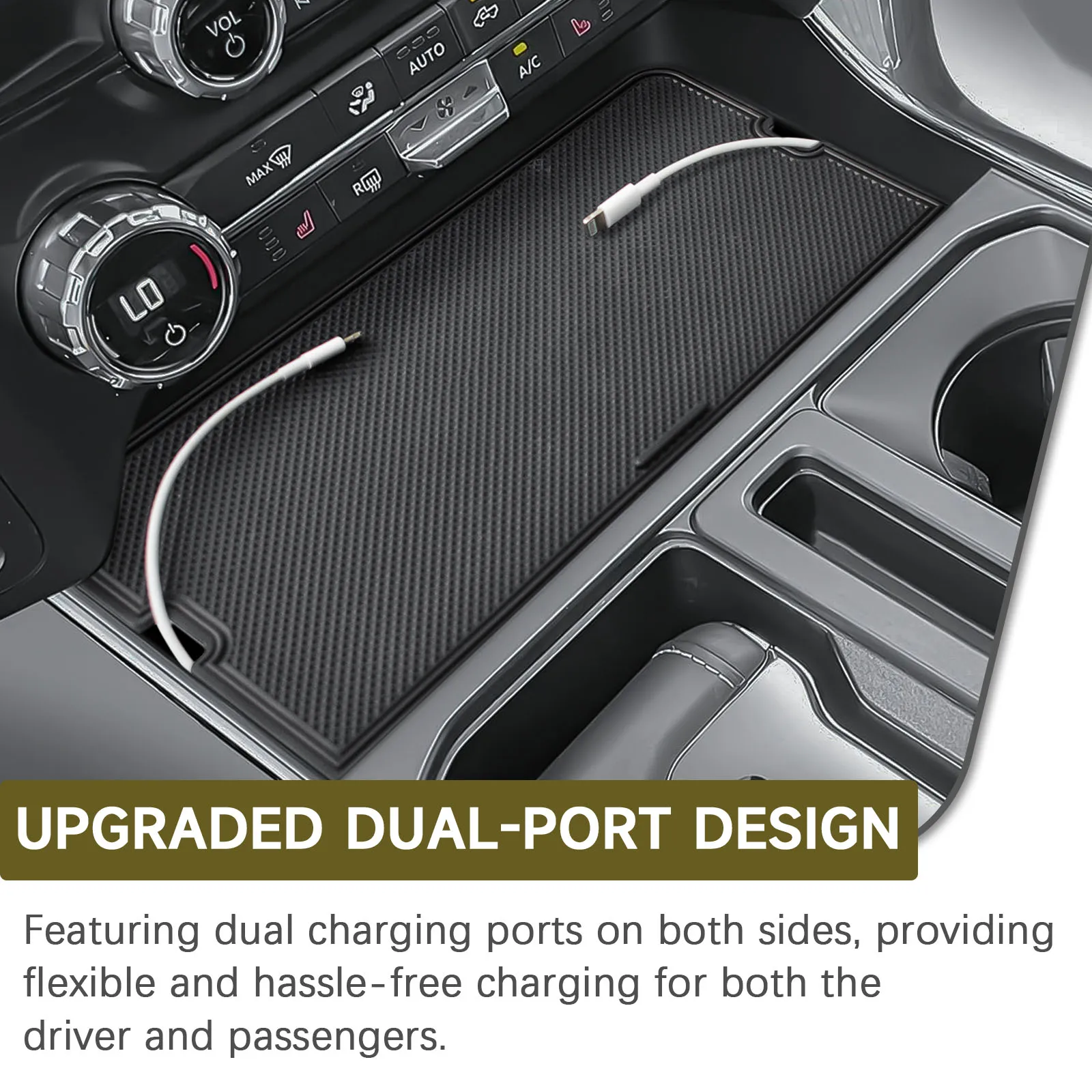 Фото Для Ford F150 2022-2025 скрытая панель секретная карманная крышка центральная консоль секретный отсек крышка внутренний лоток для хранения аксессуары №2
