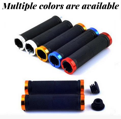 Купи A pair Bicycle Multi-color Handle Set Mountain Bike Handle Aluminum Alloy Double Lock Handle Set Bike Non-slip Hand Rubber Cover за 289 рублей в магазине AliExpress