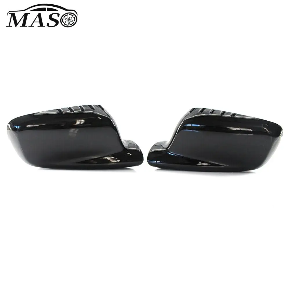 2PCS Glossy Black Replacement Rearview Side Mirror Covers Cap for BMW E65 E66 E67 E46 Coupe E46 Cabrio 51167074236 51167074235