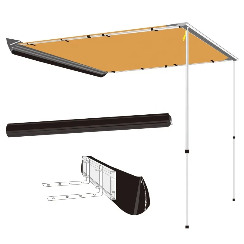 

300x300x200cm popular 4x4 4wd big size retractable roof car sun awning for camping