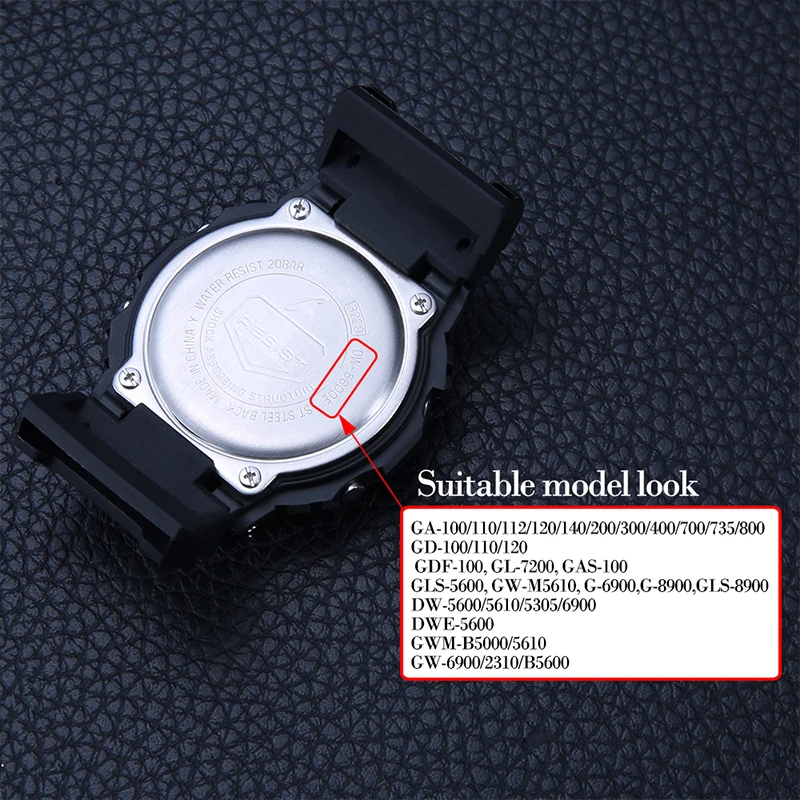 Nylon Strap Adapter Suitable for Casio G-Shock 16mm Series GA100 Men's Watch Band Heavy Duty Metal Buckle Woven Watch Accessorie
