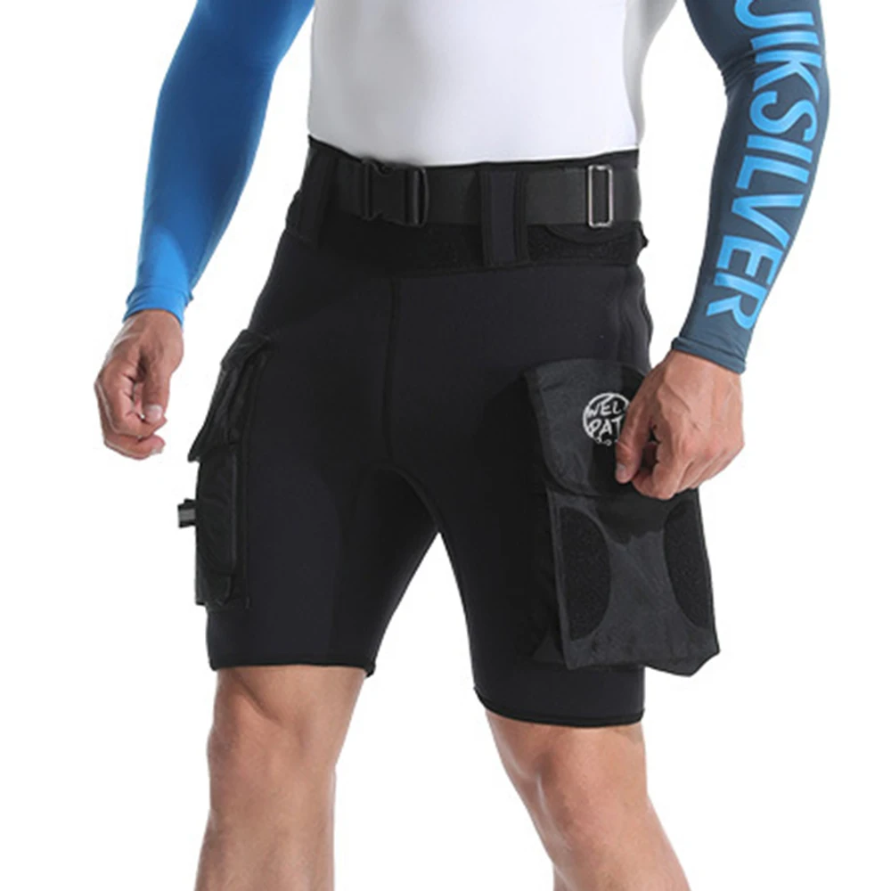 

New 3MM Neoprene Diving Shorts Warm Snorkeling Men's Surfing Shorts Technical Diving Multi functional Pocket Sailing Shorts 2023