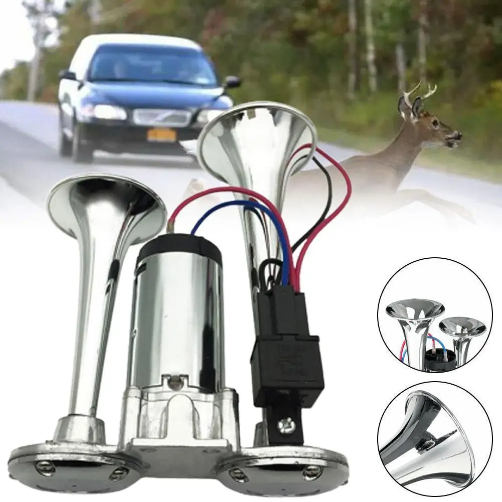 

Автомобильный звуковой сигнал дБ 12 В, Электрический звуковой сигнал с двойной трубкой, автомобильное реле, соединенные Электрический с акс...