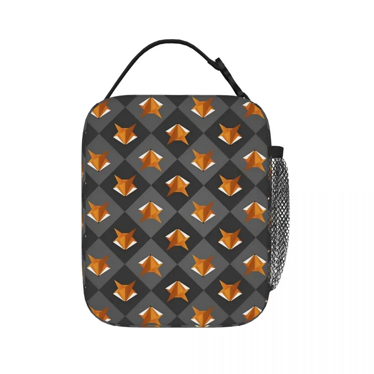 

Kitsune Geometric Fox Insulated Lunch Bags Waterproof Picnic Bags Thermal Cooler Lunch Box Lunch Tote for Woman Children School