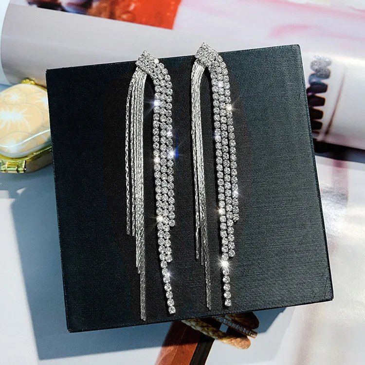 

Tassel Drop Earrings for Women Gold Geometric Fashion Jewelry Luxury Hanging Pendientes