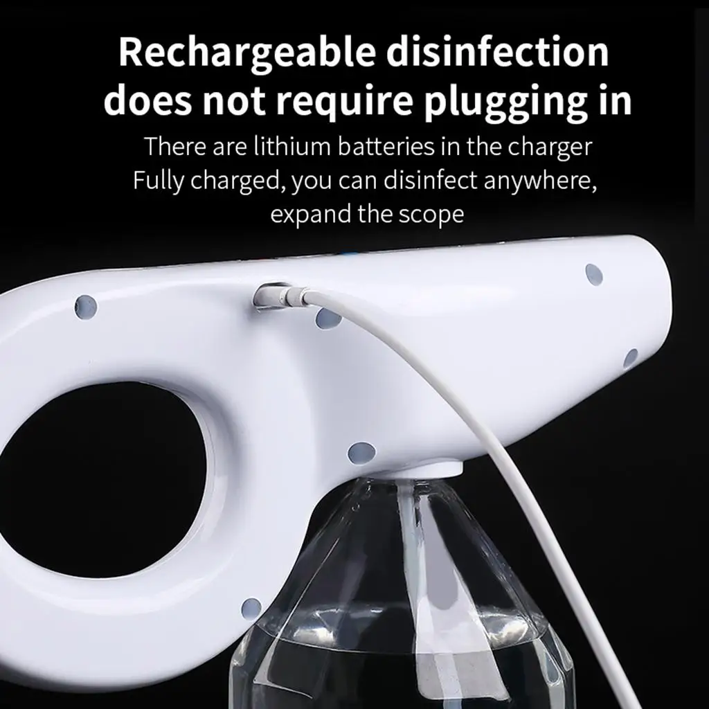 

1200ML Atomization Fogger Nano Disinfection Gun Spray Alcohol Disinfection Machine Household with Blue Light Gun Sprayer