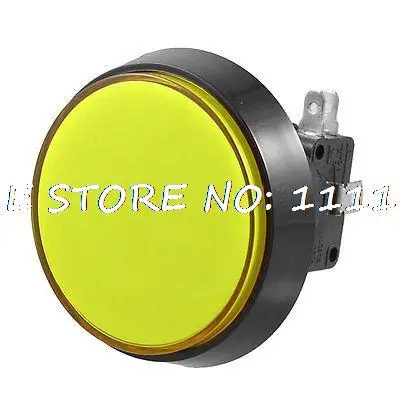 Аркадная игра 50 мм желтая крышка мгновенная кнопка 1НО 1НЗ микропереключатель SPDT