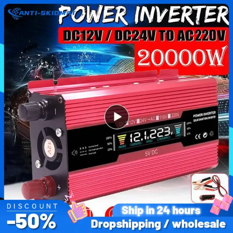 

Dc12v To Ac 220v Sine Wave Voltage Converter Adapter 20000w Portable Car Inverter Solar Inverter Universal Power Inverter