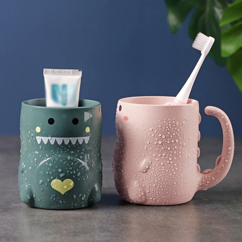 

Cute Toothbrush Cup Bathroom Household Milk Water Cups Bath Creative Mouthwash Gargle Children Brushing Mug