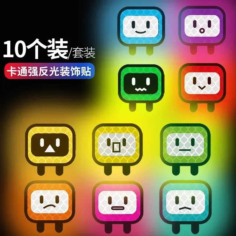 

Автомобильная наклейка для квадратной человека, светоотражающая наклейка для мотоцикла, персонализированный шлем, покрывающий царапины, водонепроницаемый