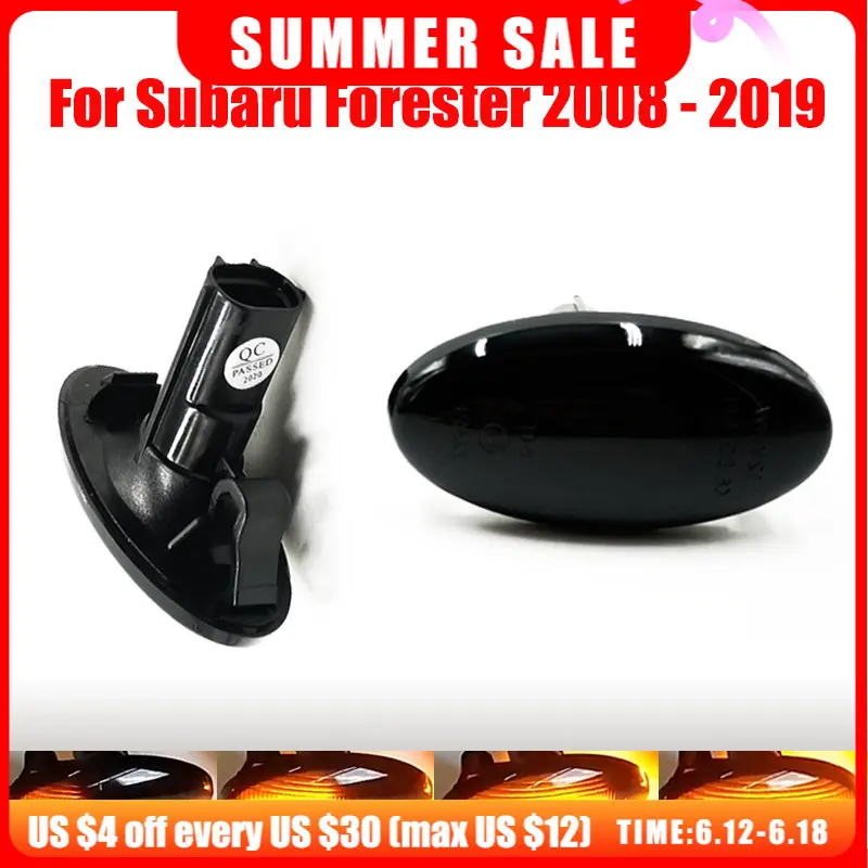 

Pair Car Accessories Dynamic LED Turn Signal Side Marker Light For Subaru Forester Impreza 2008-2019 Sequential Lamp Indicator