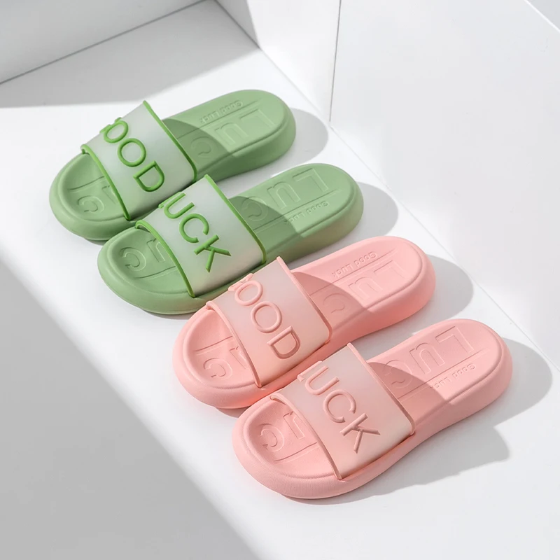 Домашние тапочки EVA Женская летняя обувь Good Luck женские сандалии на платформе женские домашние Тапочки для ванной женские пляжные сланцы для...