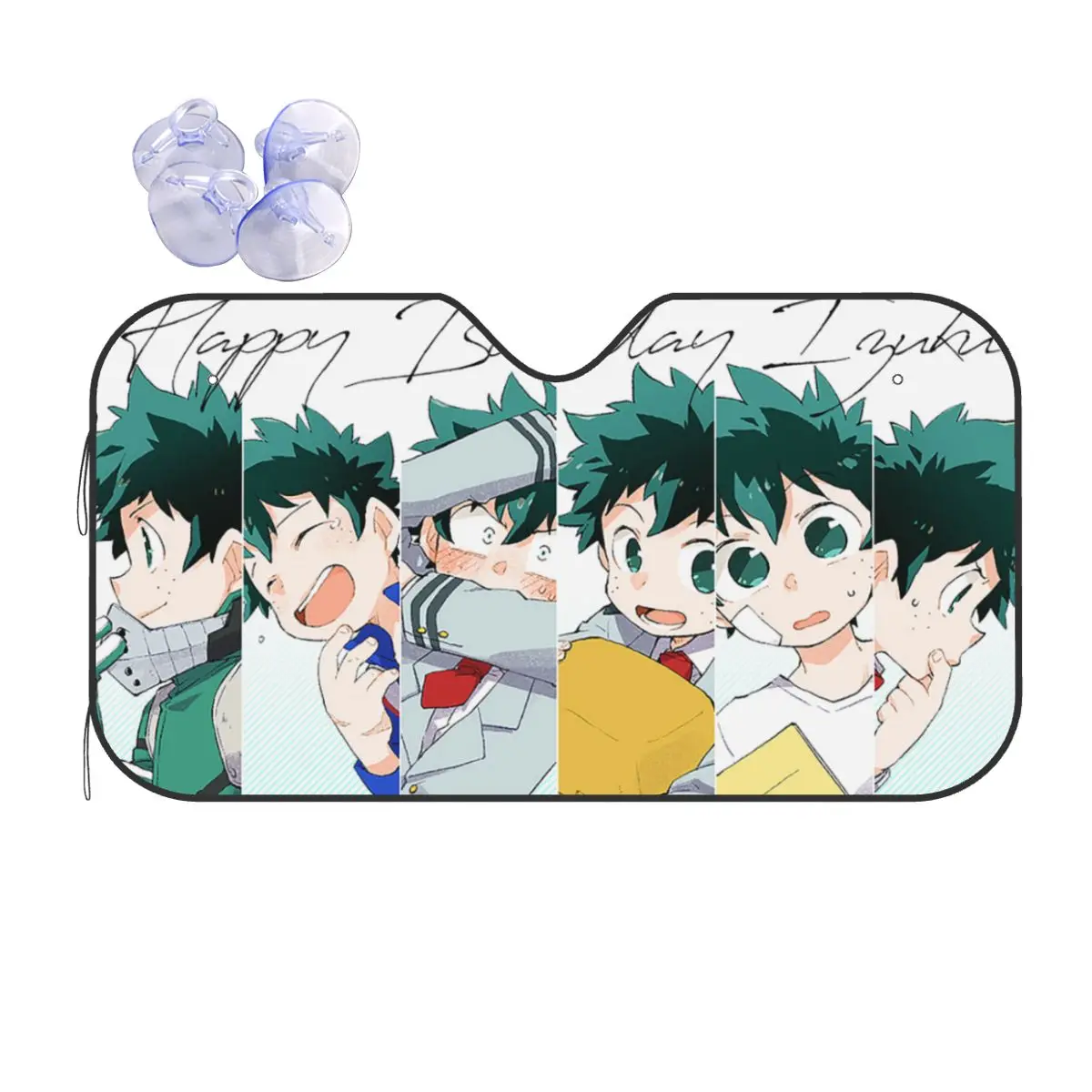 

My Hero Academia Folding Sunshade Windscreen 70x130cm Japan Anime Foils Car Sunshade Front Window Cover