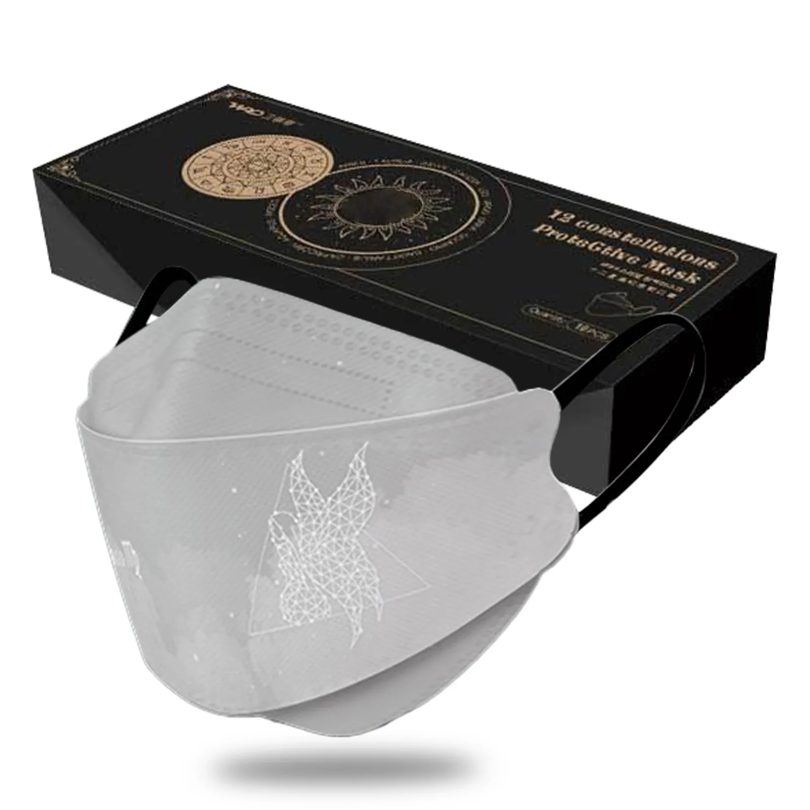 

2022 New 10 Pieces Individually Packed 12 Constellation Virgo Mask Mascara Halloween Mask Reusable 3D Stereoscopic Mask