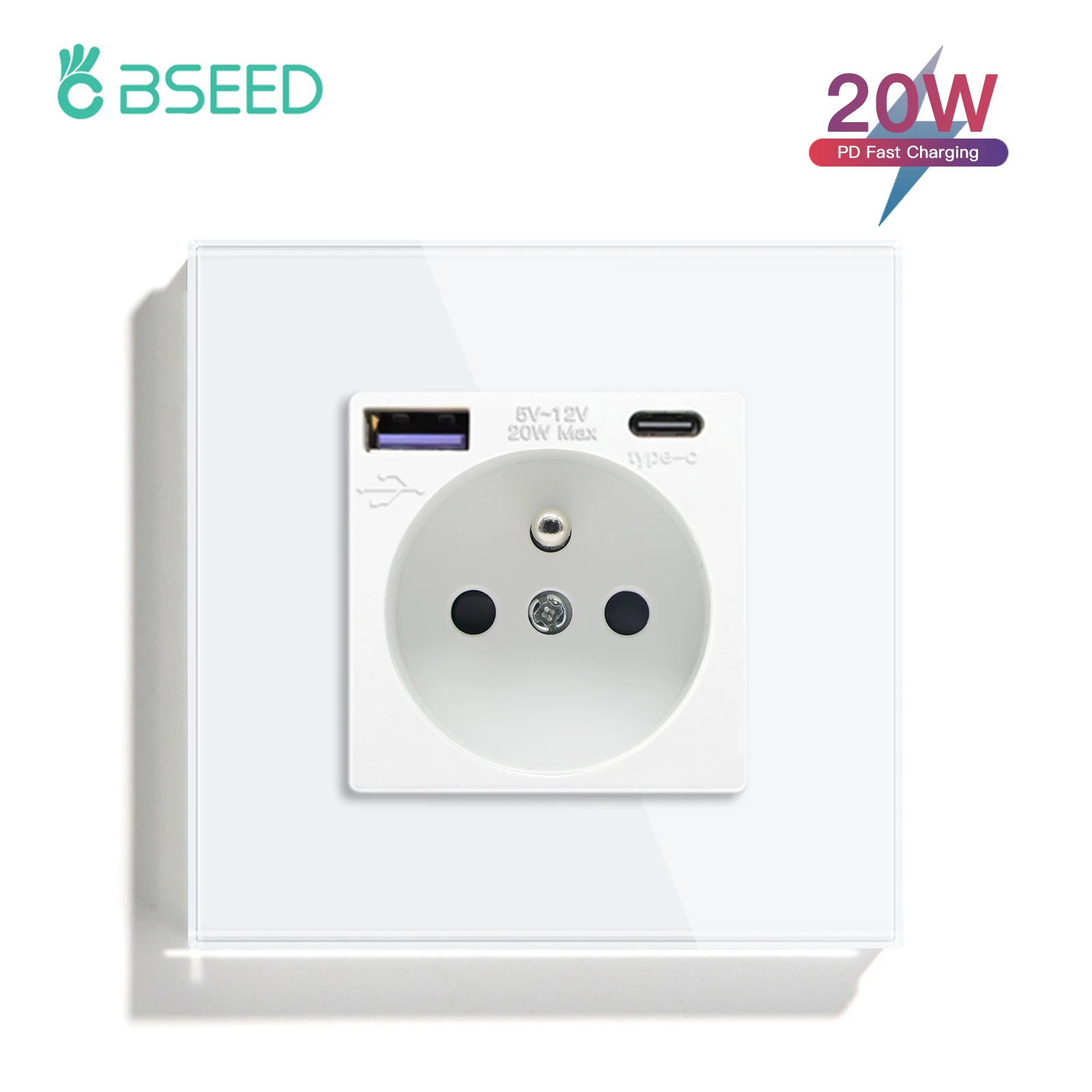 

BSEED Тройная электрическая розетка с USB Type-C 20Вт