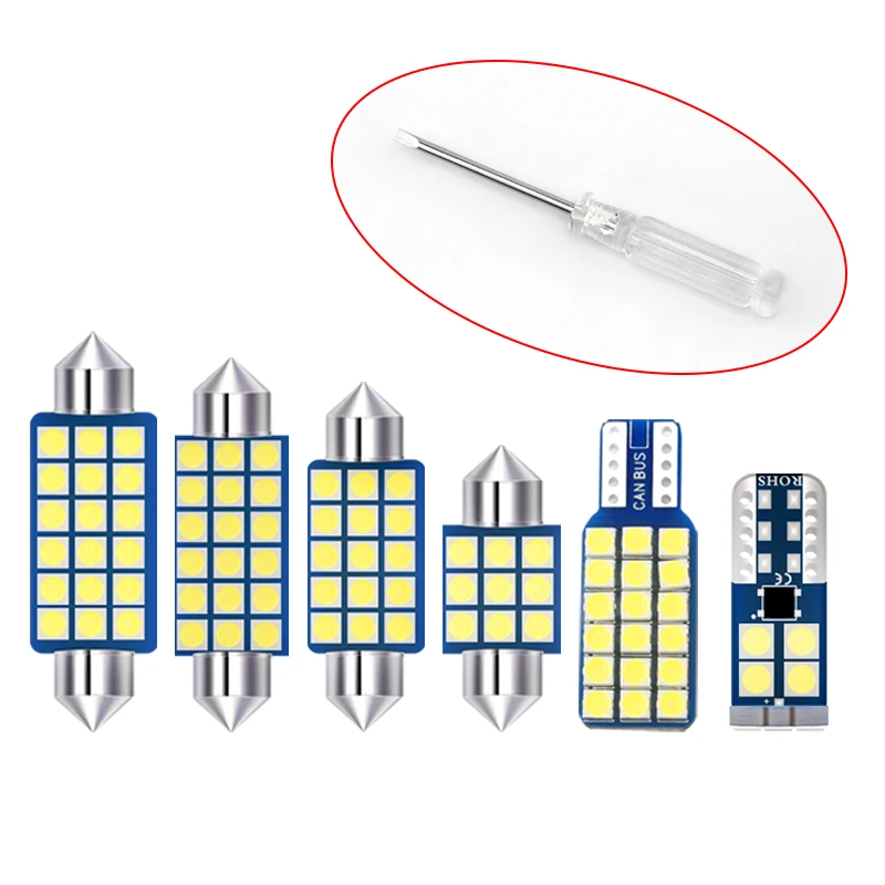 For Chevrolet Cruze 2009 2010 2011 2012 2013 2014 2015 6pcs T10 W5W Canbus Car LED Interior Reading Lamp Trunk Light Accessories |