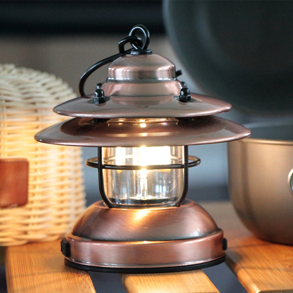 

Mini Hanging Camping Lantern USB Outdoor Light with Metal Hook Tent Hanging Lighting Lamp Night Market Stall Lantern