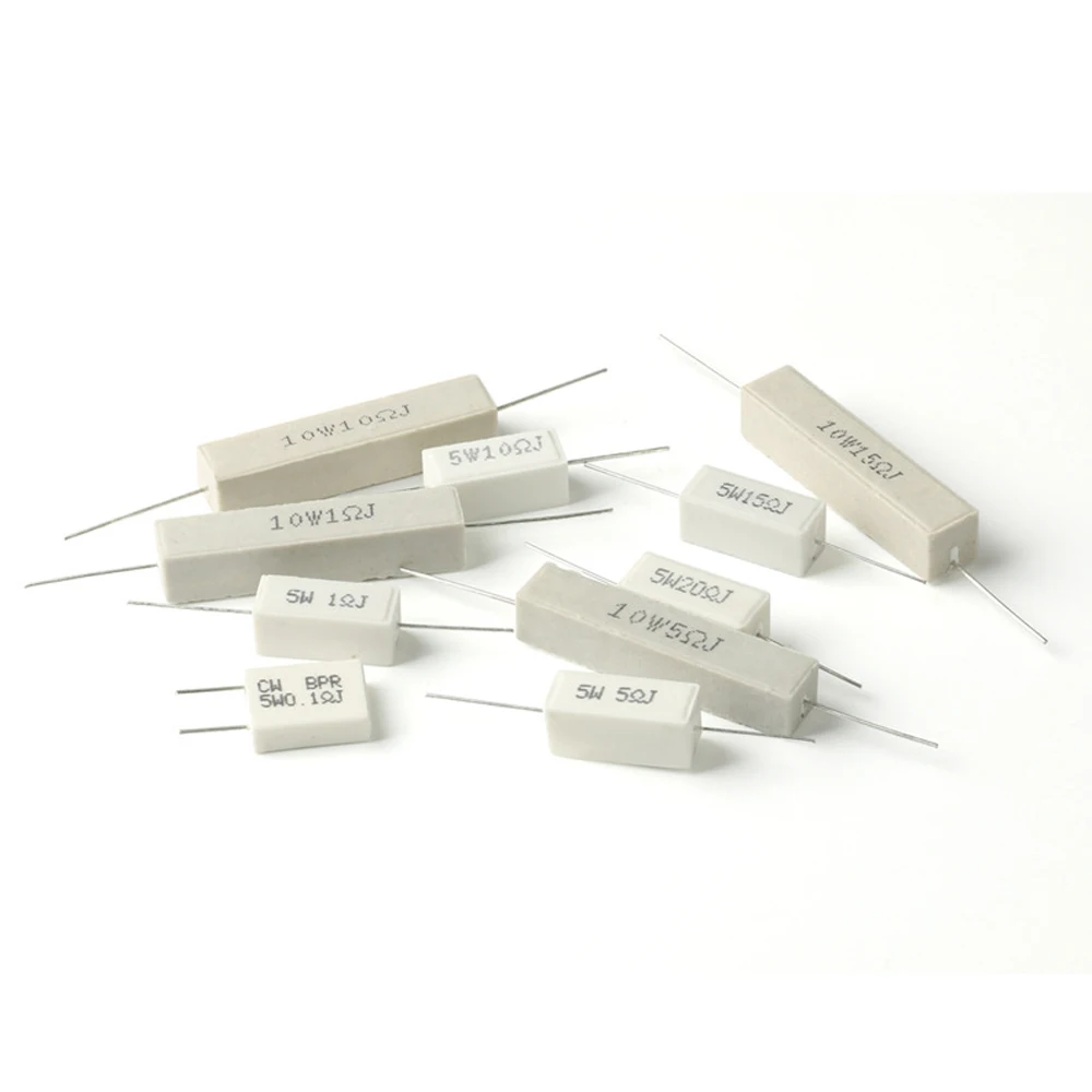 

10pcs 10W Cement Resistance Resistor 1 - 25R 5% 1 2 5 8 10 15 20 25 ohm Resistors 1R 2R 5R 8R 10R 15R 20R 25R