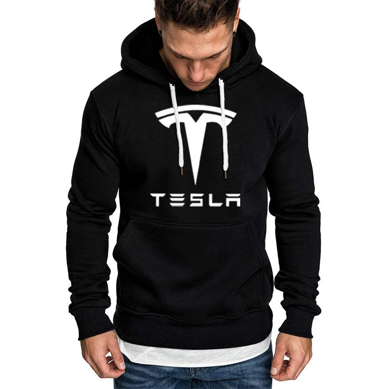 

2023 Hoodies homens tesla logotipo do carro impressão moletom primavera outono nova moda hoodie hip hop harajuku casual