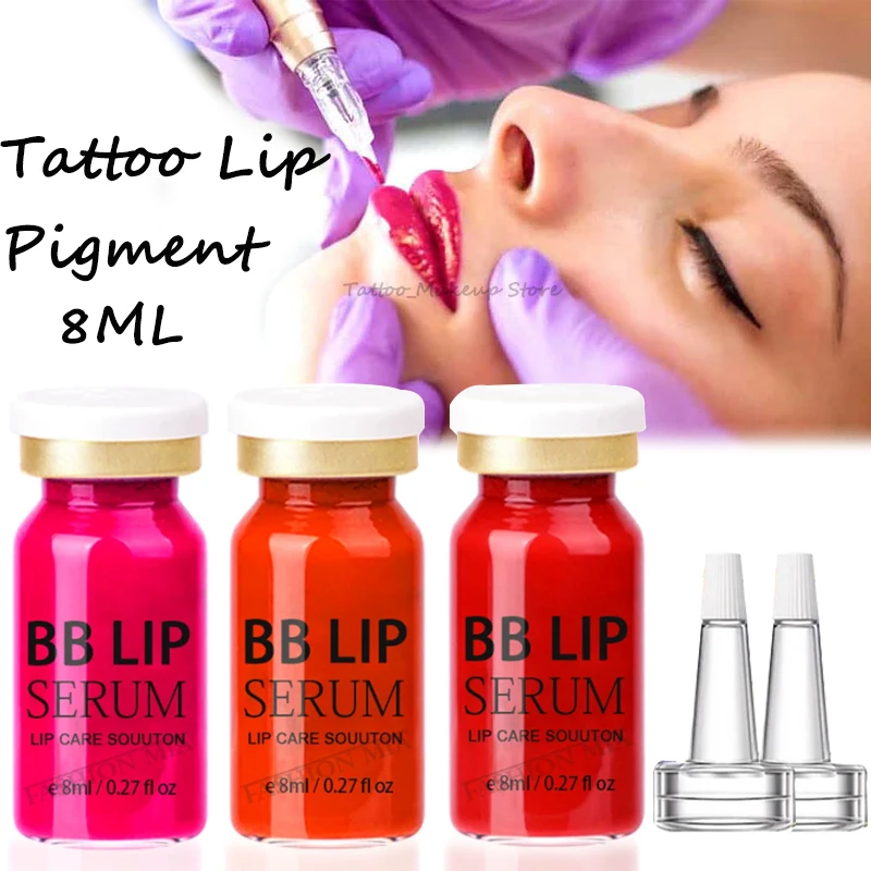 

8 мл, полуперманентный макияж LipTattoo, пигментные чернила, жидкая краска для татуировки, чернила для татуировки на водной основе для микроблейдинга, губ, румян для красоты