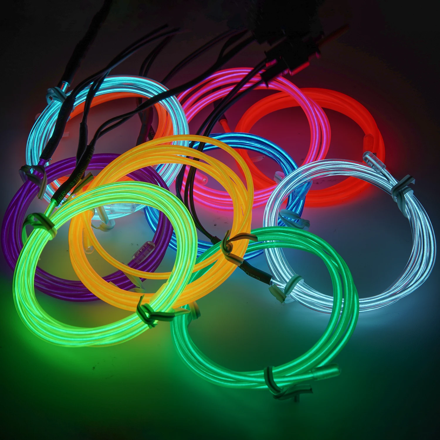 1-5m 10m EL Wire Flexible Neon Light Glow EL Draht Seil Rohr band wasserdichte LED Neon Lichter Schuhe Kleidung Auto De