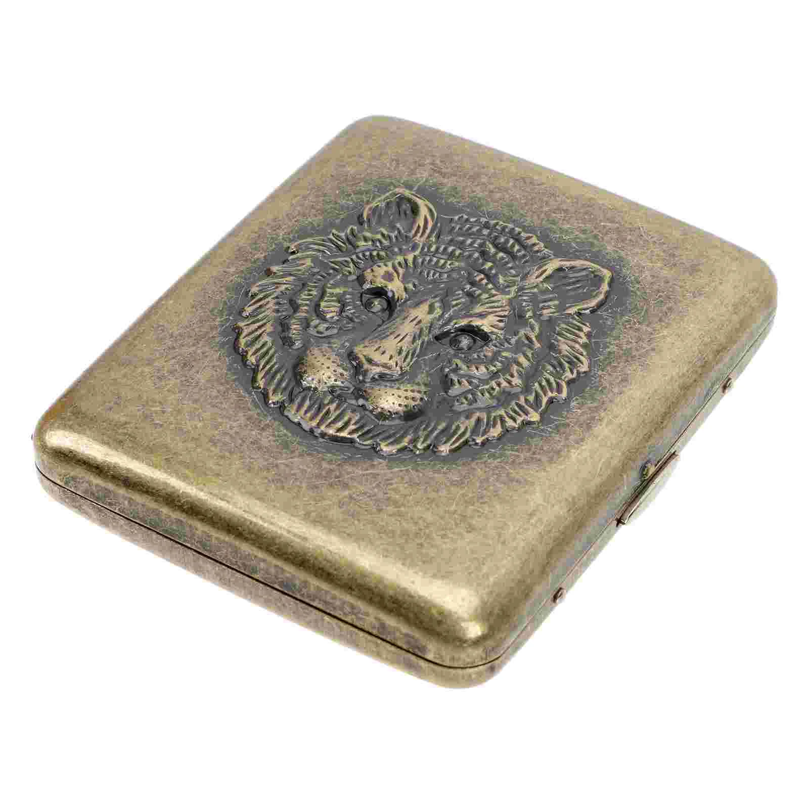

Retro Cigarette Box Alloy Cigarette Holder Smoking Cigarette Case for Home