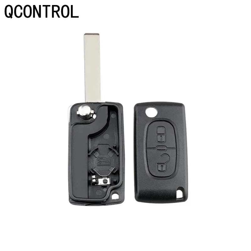 QCONTROL 2/3B для Peugeot 206 307 308 407 Partner Citroen C4 C5 C3 Berlingo Xsara откидной дистанционный ключ ASK FSK 433