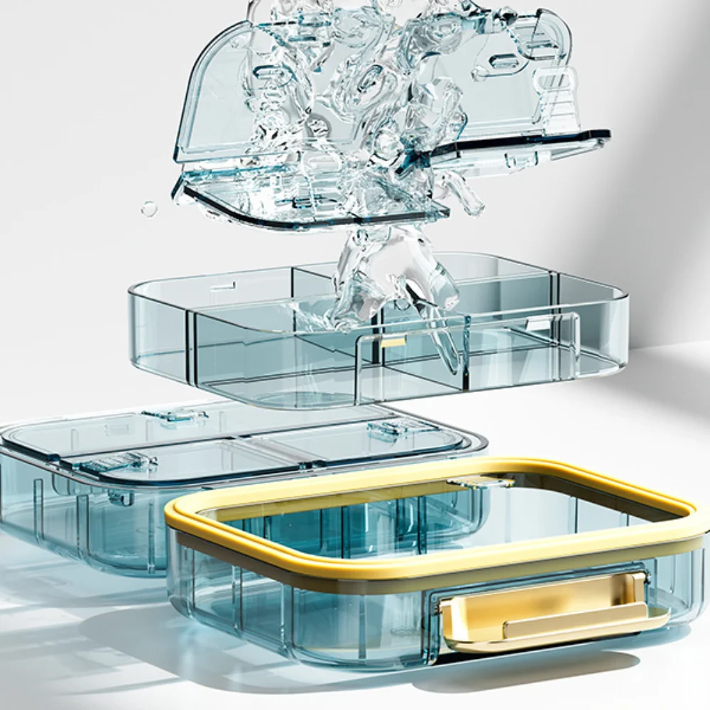 Дозатор для таблеток с 7 сетками пылезащитный водонепроницаемый мини-коробка