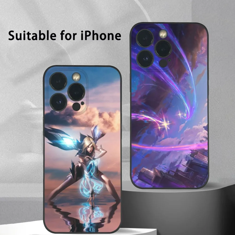 ADC kaiSa Розовый крутой чехол для телефона LOLS iPhone 16 15 14 13 12 11 Pro Max Plus Mini Frosted Soft Shell Funda