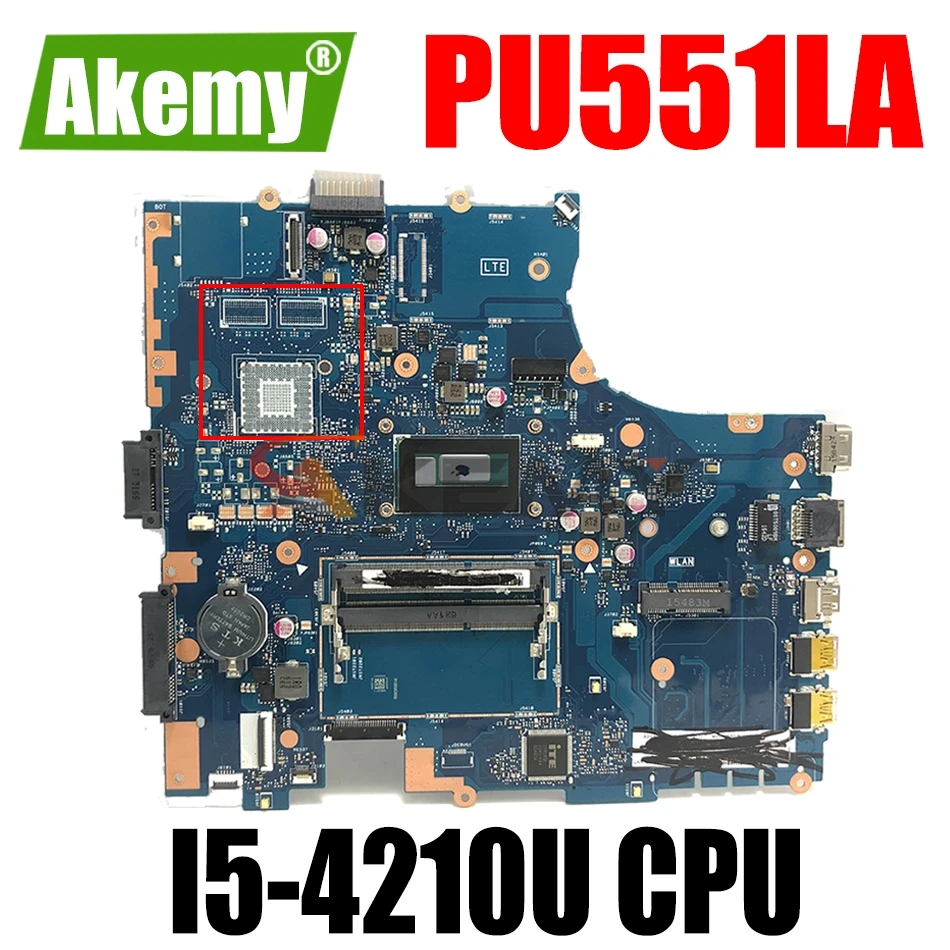 

AKEMY PU551LD Laptop Motherboard For ASUS PU551LA PU551L PRO551L Original Mainboard I5-4210U