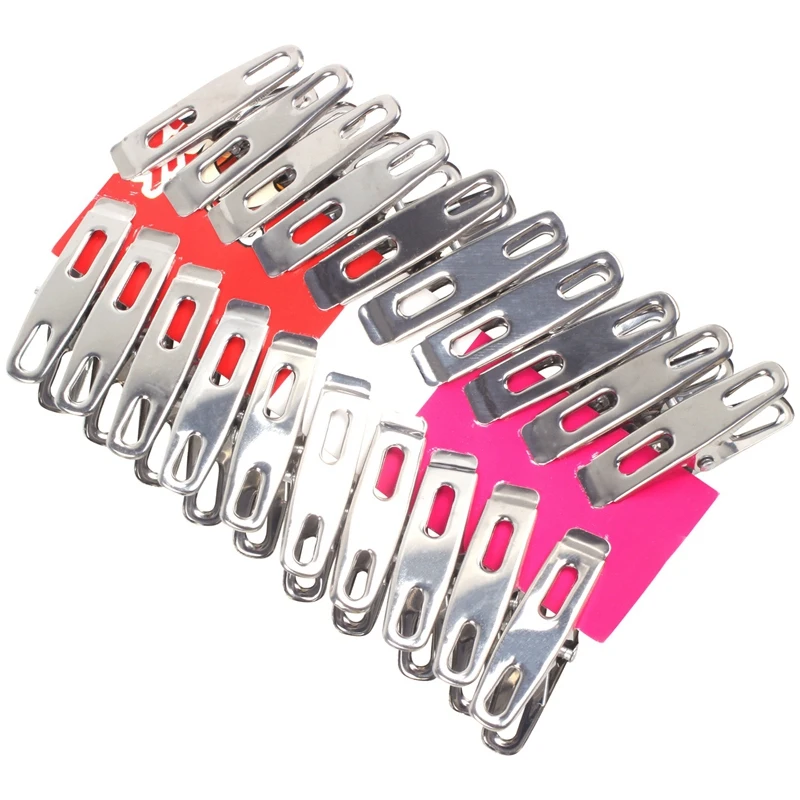 

40 Pieces Of Stainless Steel Clothespin Metal Clip Socks Clip Clothespin Needle Clip Sealing Clip