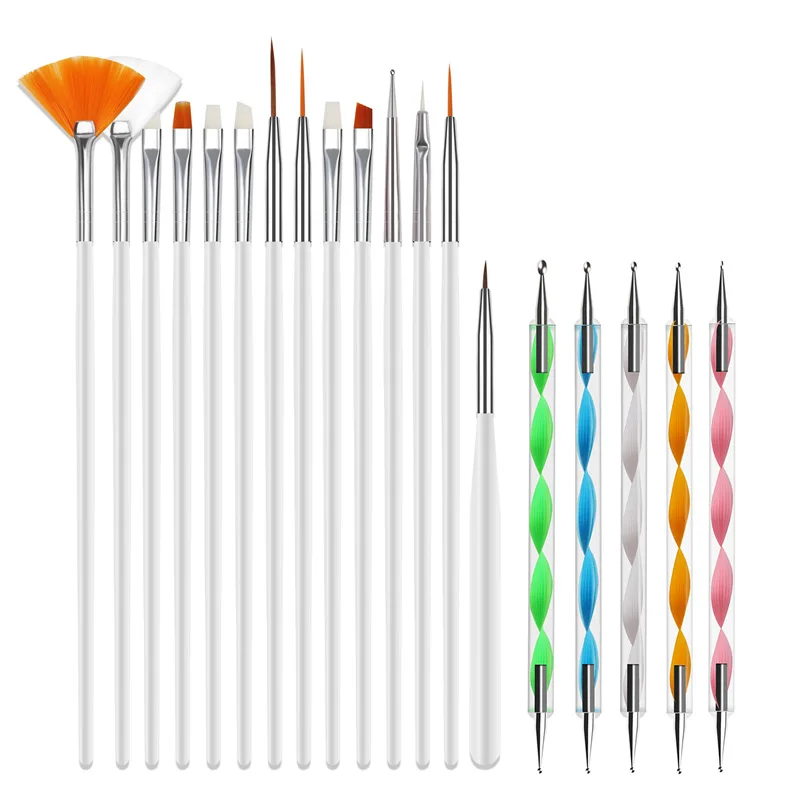 

15pcs Nail Art Brush Set Manicure Brush Set for Nail Art Painting Pen Dotting Design Brush Kit Gel Varnishes Tools Nail Polish