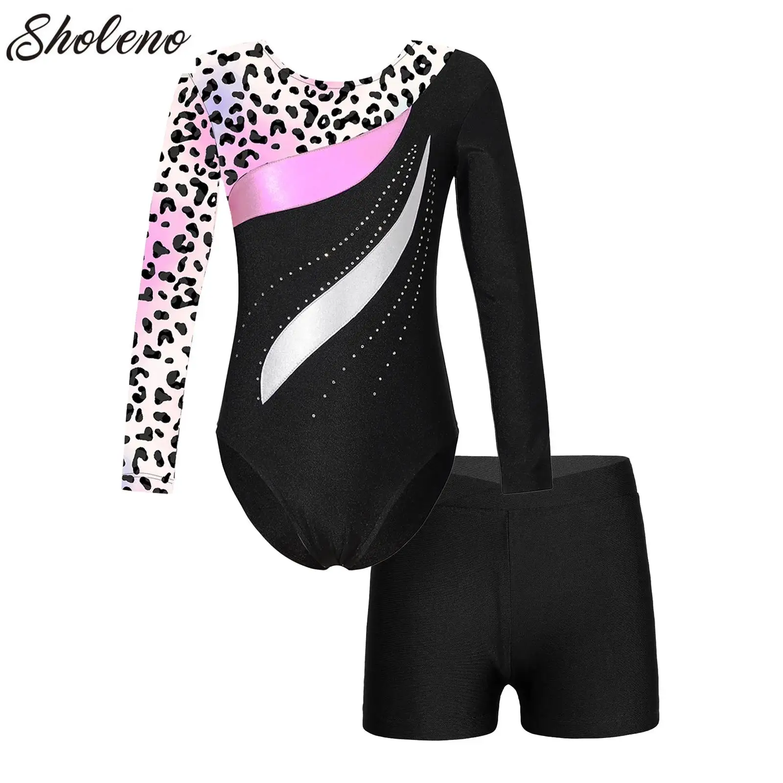 Женский тренировочный костюм для балерины гимнастические трико женский