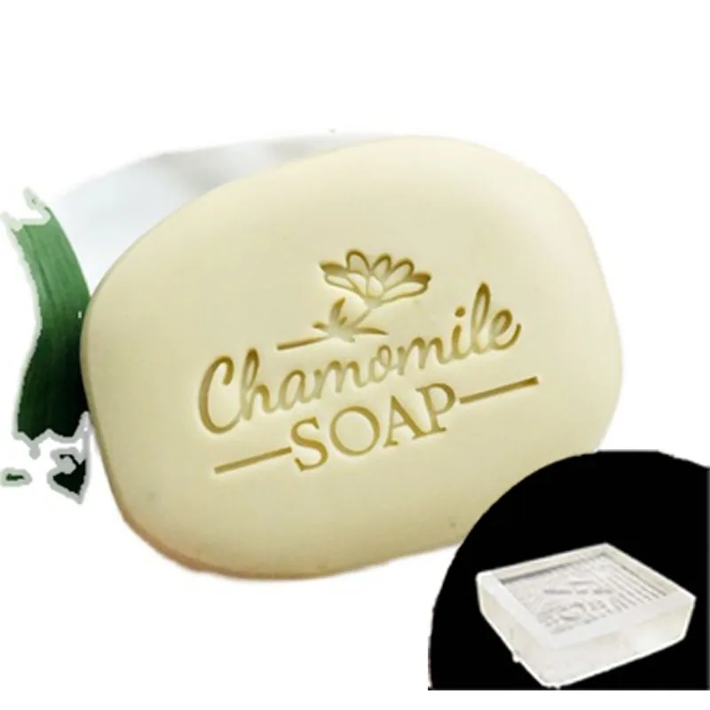 

Plant Flower Chamomile Lettern Pattern Soap Stamp Natural Handmade Seal Transparent Acrylic DIY For Soap Making Tools Custom