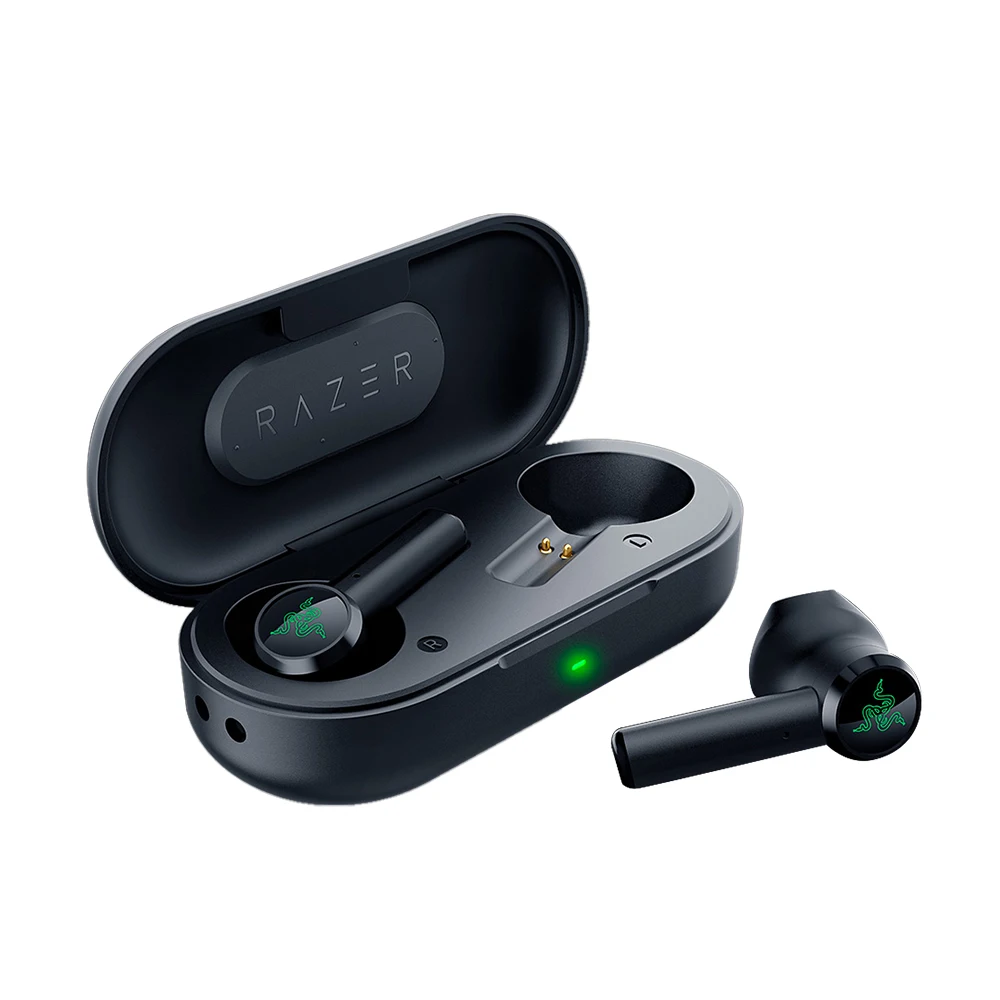 

2021 New Razer Hammerhead Bluetooth 5.0 TWS Earphones Wireless Earbuds for game Ultra-Low Latency Connection With Charging box