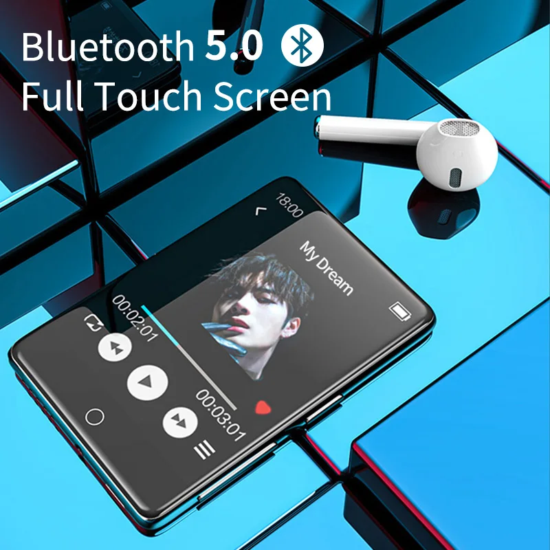 Original Ruizu M7 Metal Bluetooth 5.0 Mp3 Player 2.8 Inch Screen Built-In Speaker With E-Book Pedometer Recording Radio Video