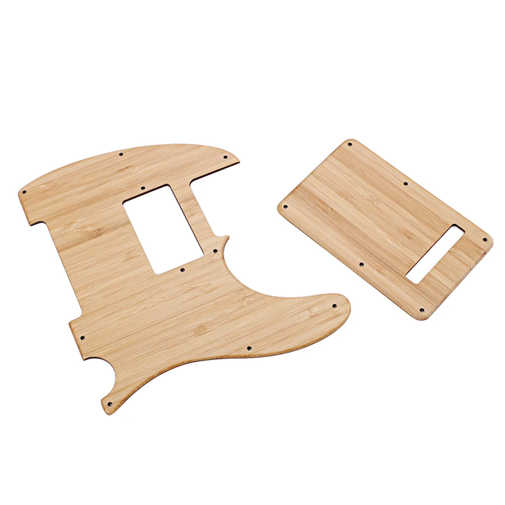 

Bamboo Pickguard Wear-resistant Scratch Plate Handmade Pickup Covers Knobs Switch Tip Retro Fashion Guitar Parts