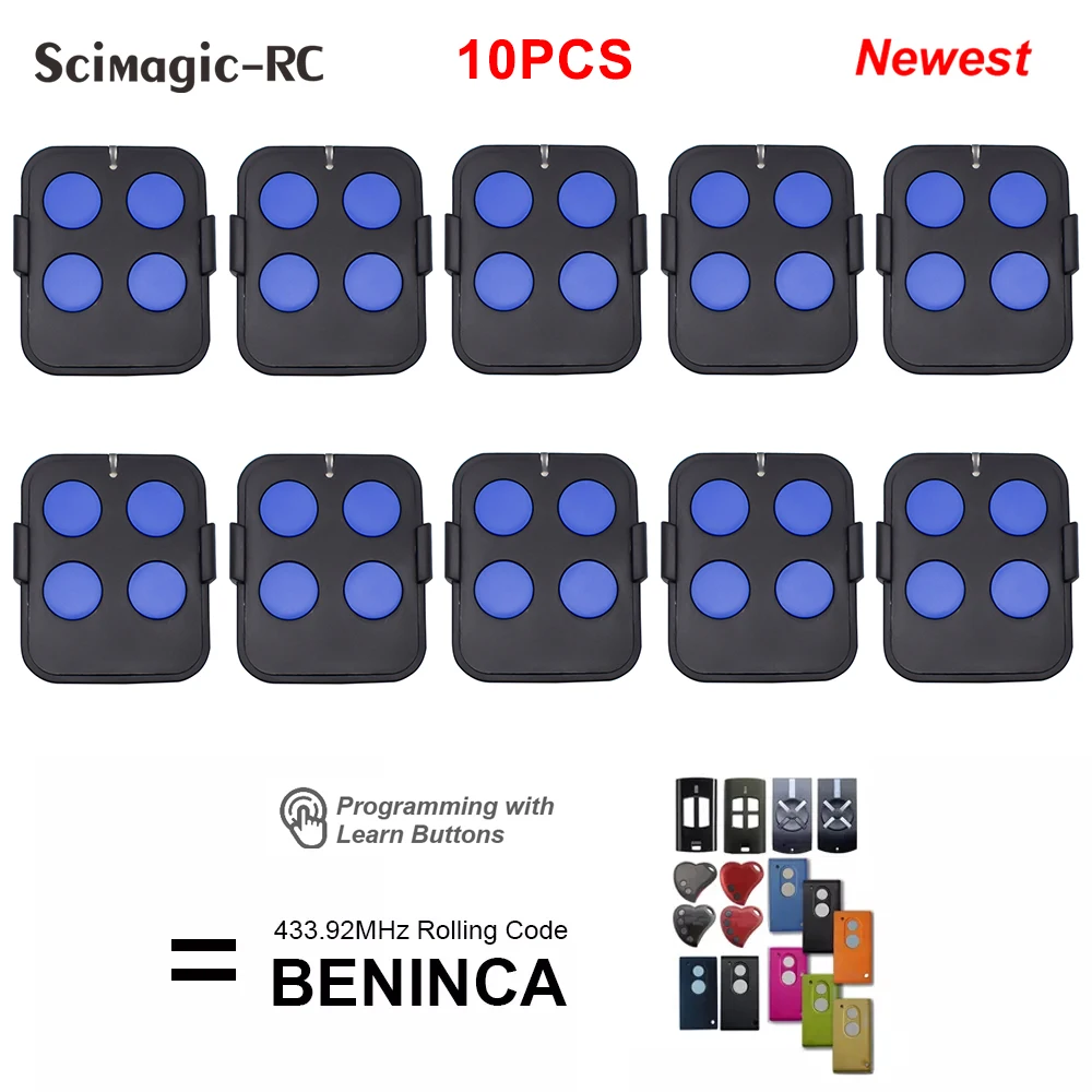 

1-10PCS 100% Compatible BENINCA IO.2WV TO.GO 2WV 4WV T2/4 WV CUPIDO-2/4 Remote Control 433.92Mhz Rolling Code Transmitter Keys