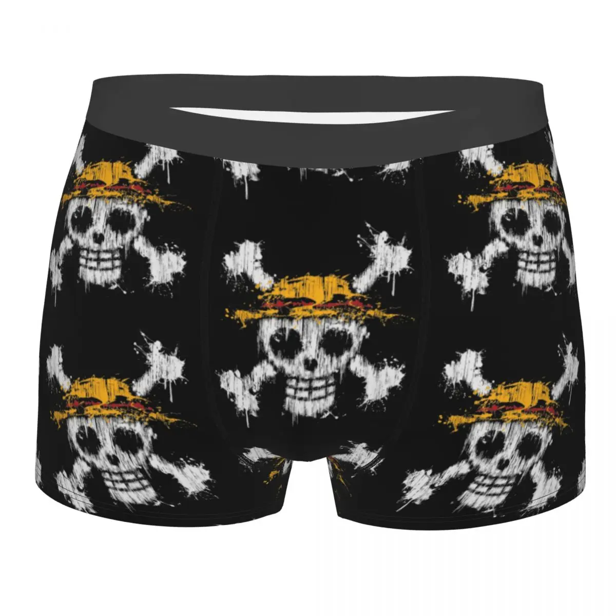 

Мужская соломенная шляпа, пиратское нижнее белье, флаг черепа, сексуальные боксеры, Мужские дышащие трусы, женское нижнее белье