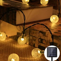 solar string lights outdoor 50 led crystal globe lights with waterproof solar powered patio light for garden party decor 22 2