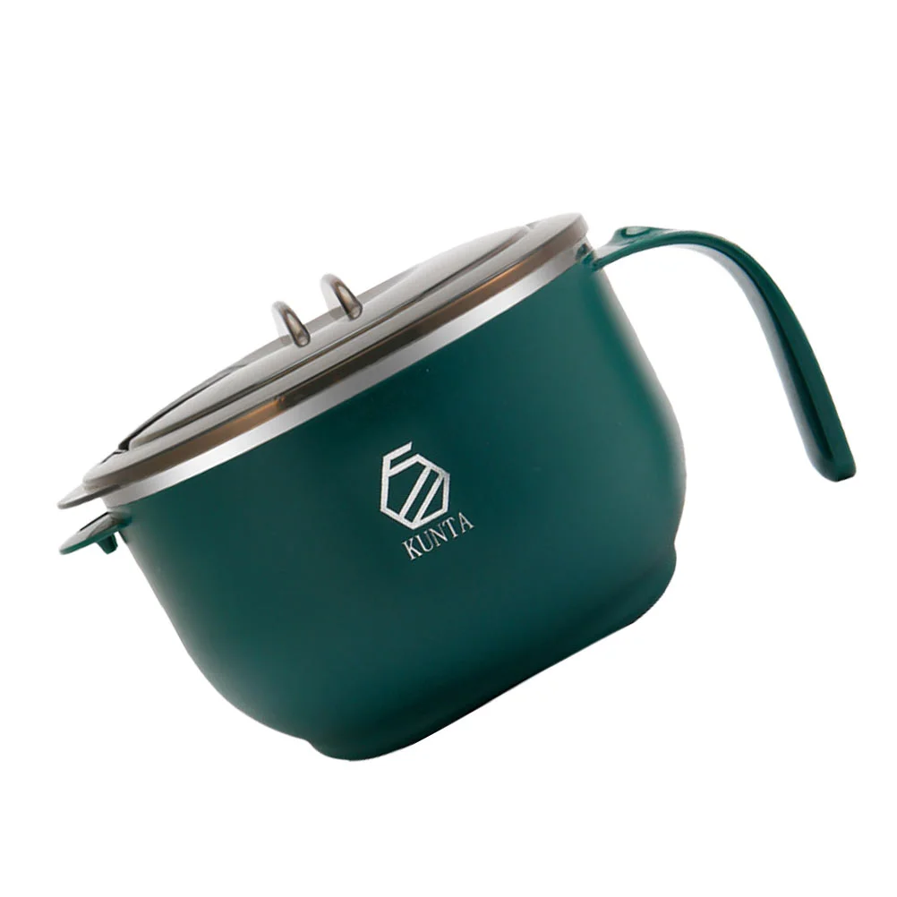 

1Pc Temperature Preservation Rice Bowl Home Noodle Bowl Chic Food Holder Green